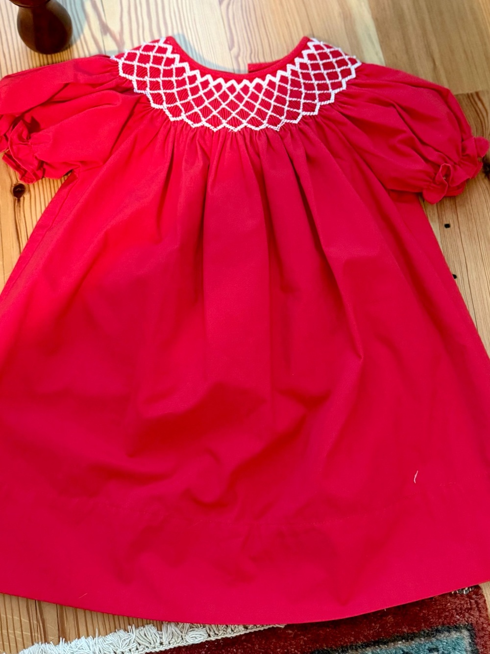Sweet Dreams Red Smocked Dress